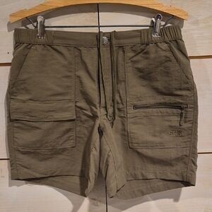 The North Face Women's Olive Green Cargo Shorts, Size M, Excellent Cond